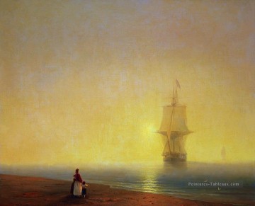 romantique romantisme Tableau Peinture - adieu matin en mer 1849 Romantique Ivan Aivazovsky russe